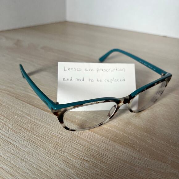 Prada VPR13V 475-1O1 Eyeglasses Teal Frames 53-17-145 Italy - Picture 1 of 8